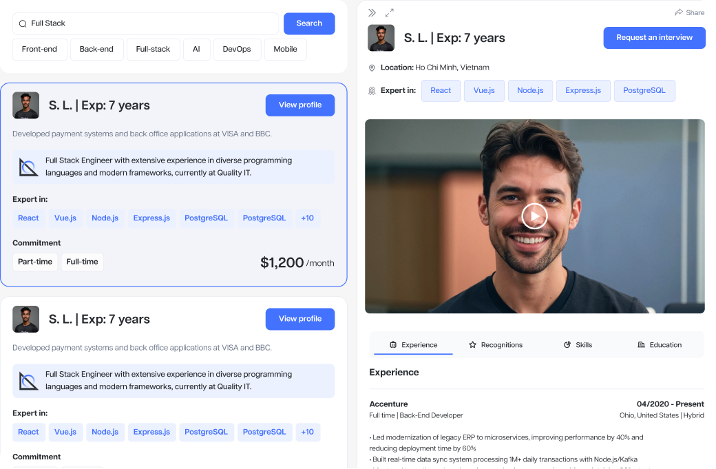 Dashboard for Candidate Management image